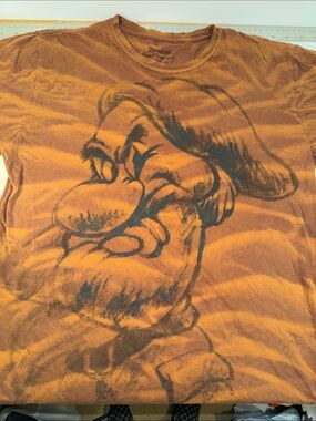 Disney Men’s brown and light brown Grumpy Graphic Short Sleeve Tee